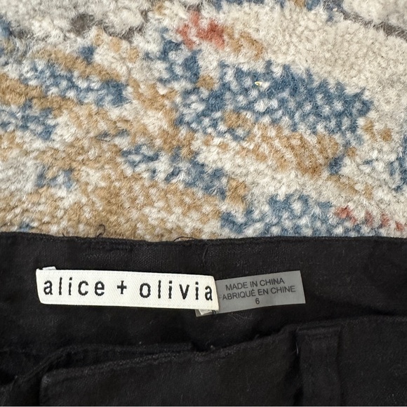 Alice + Olivia CAY BAGGY CARGO LINEN PANT in Black sz 6 - Picture 10 of 11